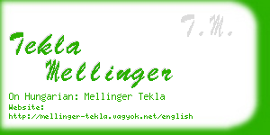 tekla mellinger business card